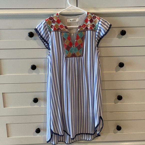 The impeccable pig blue and white striped dress. - Picture 1 of 4